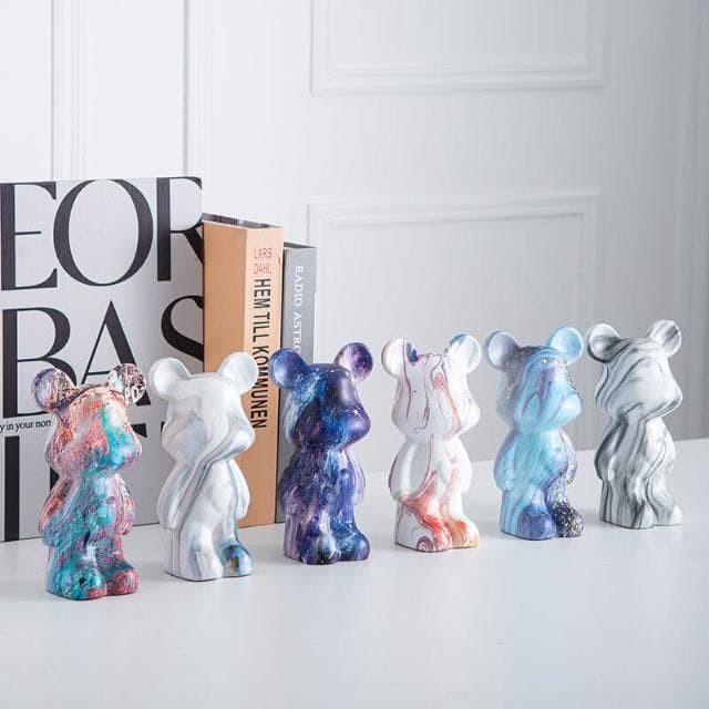 卡通陶瓷熊擺件 客廳小號存錢罐 電視櫃酒櫃擺件 玄關桌面裝飾擺件 家居裝飾品 喬遷禮物 擺件裝飾 裝飾