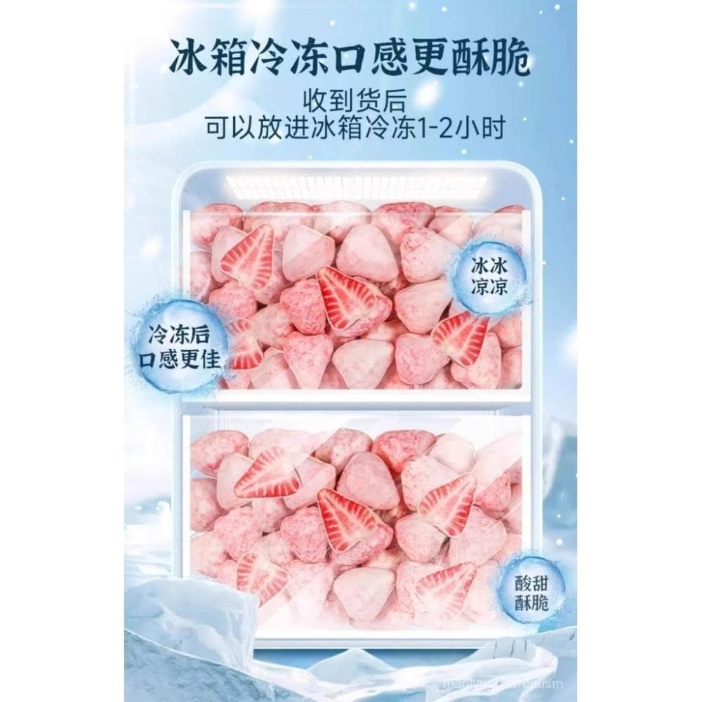 文文甄選 凍幹白巧克力草莓整顆休閒巧克力塗層水果獨立小包裝痠甜網紅零食