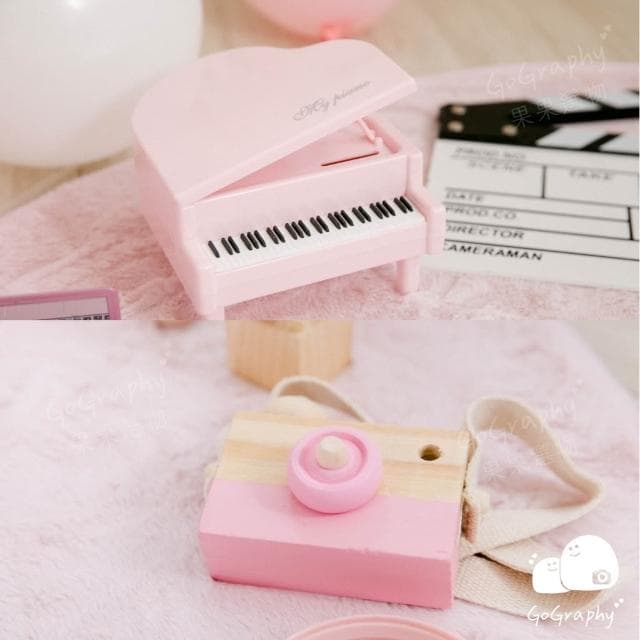 現貨|女寶 粉色抓周道具組 粉色 粉紅色 抓周 原木 抓周道具 抓周佈置 龍寶寶 生日 周歲布置 抓週|GoGraphy