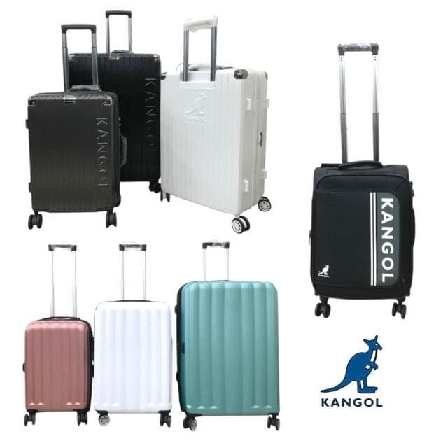 【KANGOL】KANGOL 袋鼠 行李箱 原廠公司貨 髮絲紋行李箱 復古箱 商務布箱 經典款旅行箱 登機箱 拉鍊箱
