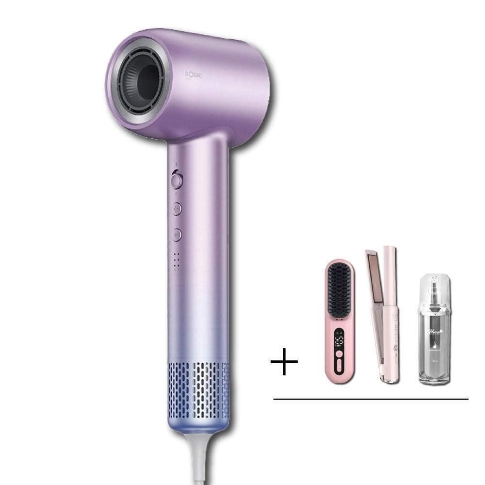 【SOLAC】搭贈組|魚子精華智能專業吹風機 SD-850 (沙龍級速乾護髮 修護毛躁 低噪輕量 SD850_Kimi極美職人推薦)