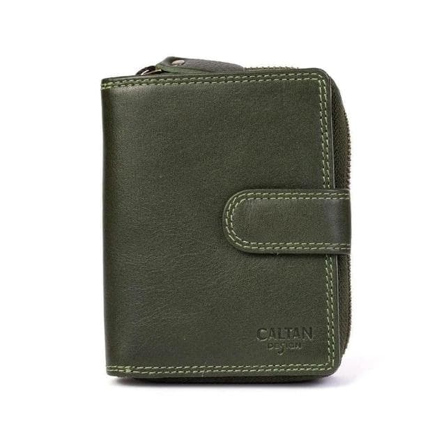 CALTAN DESIGN |扣式多功能兩折零錢短夾 072846 五色(真皮 中夾 皮夾 錢包)