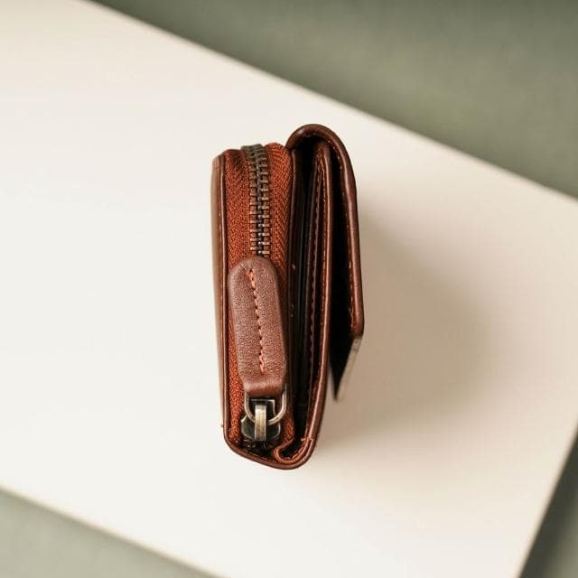 【CALTAN】CALTAN DESIGN | 信封三折扣式真皮中長夾 075192 兩色(真皮 中夾 錢包 皮夾 穿搭)