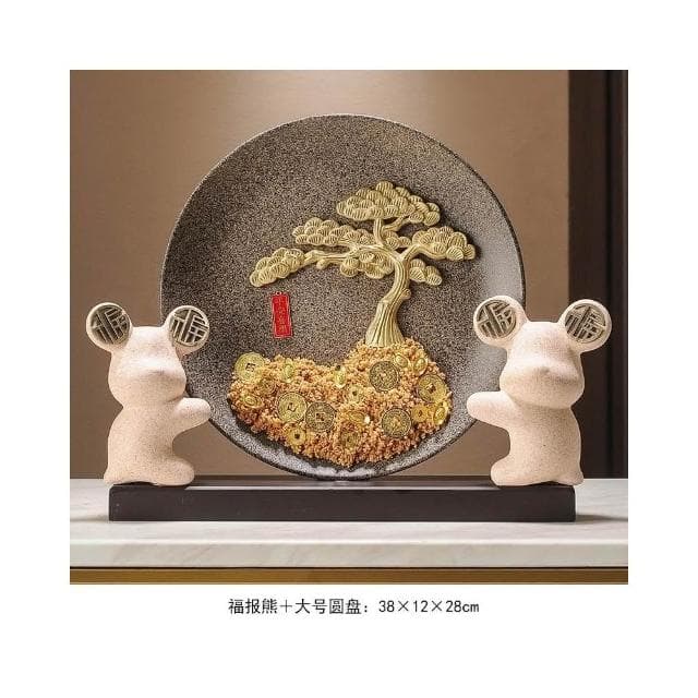 家和萬事興擺件 暖居客廳裝飾品 電視櫃酒櫃擺件 喬遷搬家禮物 玄關裝飾 居家裝飾 新屋送禮 收銀台裝