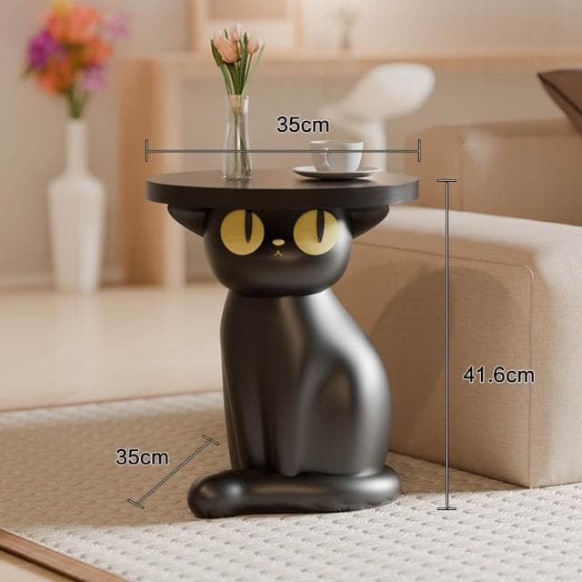 創意貓咪茶几 落地擺件 客廳沙發旁家用高級感可愛邊幾 喬遷搬家禮物 小邊桌 沙發桌 床頭桌 造型邊桌