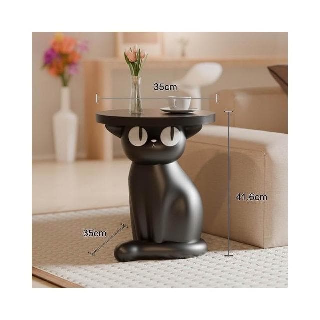 創意貓咪茶几 落地擺件 客廳沙發旁家用高級感可愛邊幾 喬遷搬家禮物 小邊桌 沙發桌 床頭桌 造型邊桌