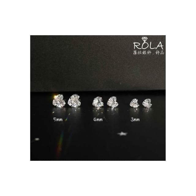 ROLA蘿拉銀飾飾品 “現貨當天出”//一對價// 愛心.方形.星星.花朵水鑽999足銀養耳棒養耳針免耳堵免後扣 1-1
