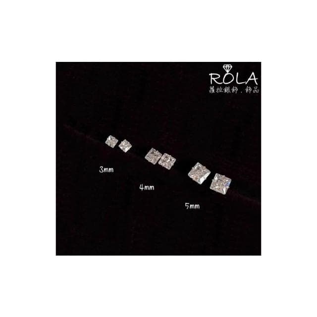 ROLA蘿拉銀飾飾品 “現貨當天出”//一對價// 愛心.方形.星星.花朵水鑽999足銀養耳棒養耳針免耳堵免後扣 1-1