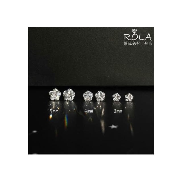 ROLA蘿拉銀飾飾品 “現貨當天出”//一對價// 愛心.方形.星星.花朵水鑽999足銀養耳棒養耳針免耳堵免後扣 1-1