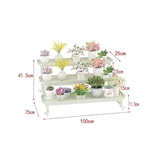 梯形托盘花架 铁艺花架 阶梯型式 室内阳台移动花架 客厅植物多层花盆 盆栽架 多層花架 落地置物架子