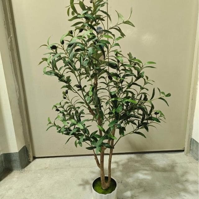 百信百貨 免運 仿真樹橄榄樹北歐風家居落地仿真植物盆栽假樹室內人造景觀盆景