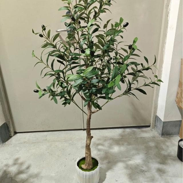 百信百貨 免運 仿真樹橄榄樹北歐風家居落地仿真植物盆栽假樹室內人造景觀盆景