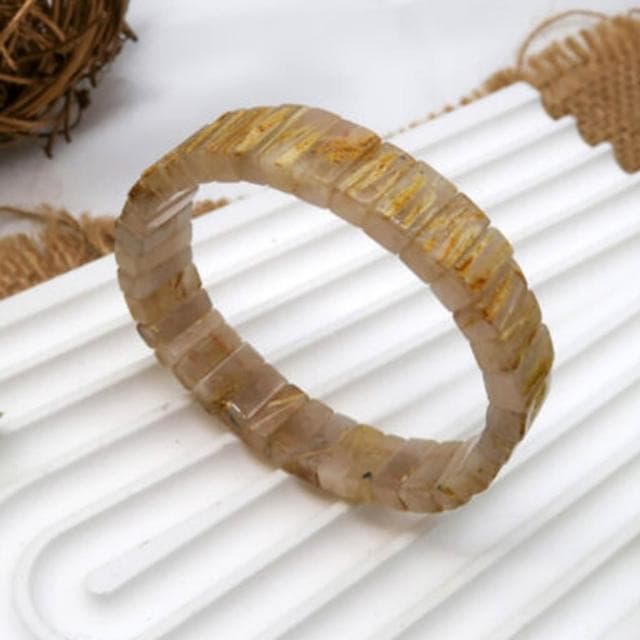 《能量金耀》鈦晶手鍊 | 鈦晶手鍊 天然金絲晶石 招財能量 男款女款皆適合 禮盒推薦 時尚飾品 禮物推薦 能量石