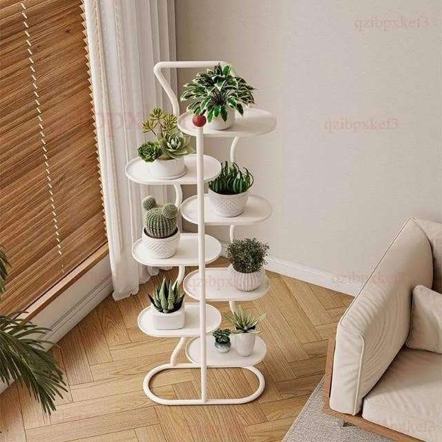 北歐多層落地式花架子 室內客廳置物架 鐵藝多肉花架 陽台植物花盆架 多功能植物架 盆栽置物架 室內花