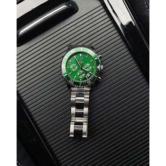 【KANGOL】KANGOL 手錶 金屬錶帶 石英機芯 高級 黑水鬼 綠水鬼