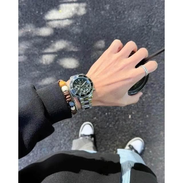 【KANGOL】KANGOL 手錶 金屬錶帶 石英機芯 高級 黑水鬼 綠水鬼