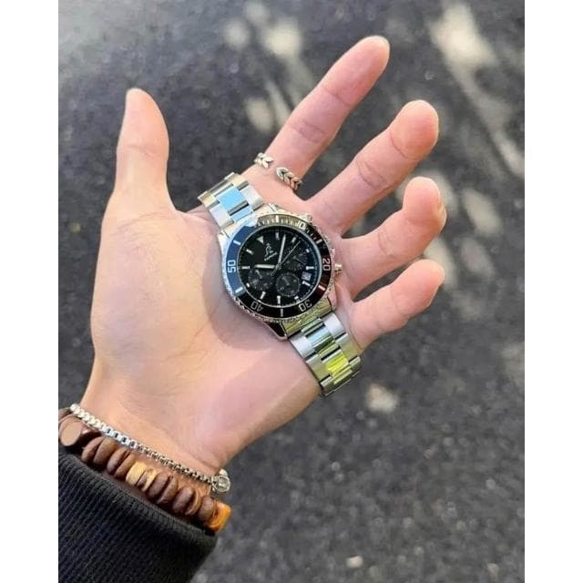 【KANGOL】KANGOL 手錶 金屬錶帶 石英機芯 高級 黑水鬼 綠水鬼