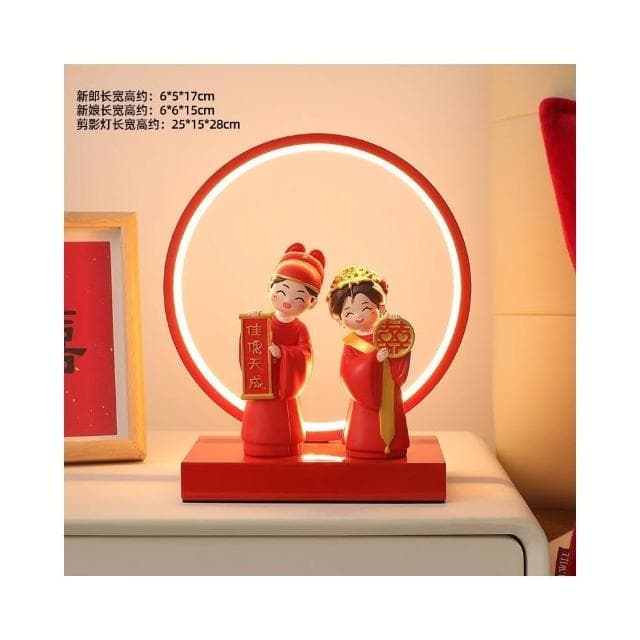 新婚禮物 送新人中式喜慶娃娃擺件一對 婚房布置訂婚結婚禮物 紀念性禮物 結婚 禮物 結婚賀禮 結婚送