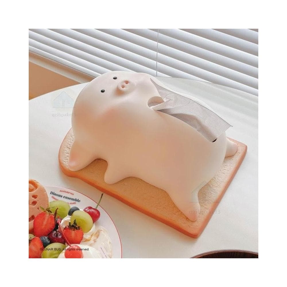 生無可戀的躺平豬 可愛 抽紙巾盒 桌面 擺件 送禮 新年禮物 新家喬遷 生日 衛生紙盒 桌面紙巾盒