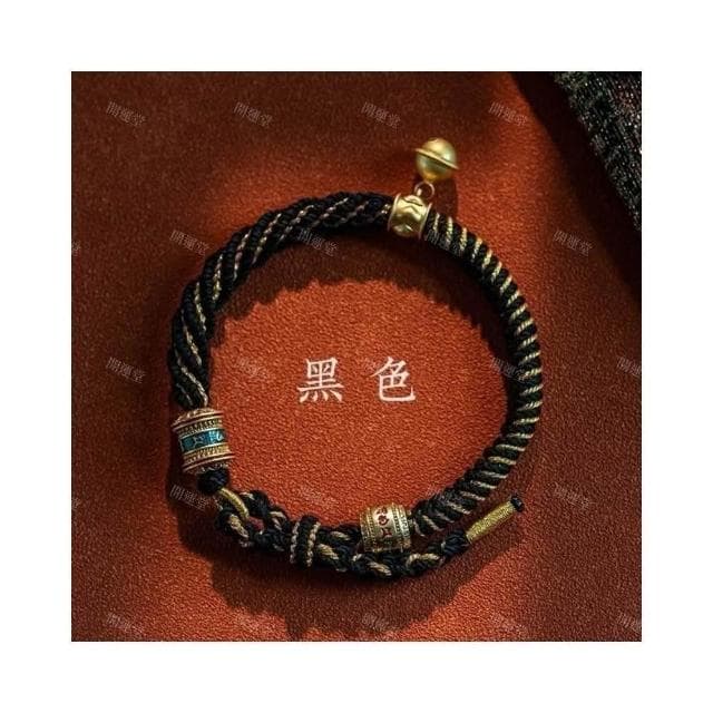 【開運堂】藏式六字真言純手工編織手繩五彩繩手工編織紅繩手鍊手繩金剛結手繩紅繩編織手鍊五色線手繩