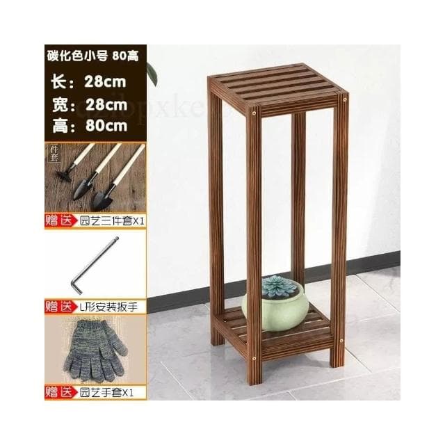 實木質花架 室內花架子 陽台置物架 多層收納架 落地小花台 綠蘿植物架 客廳盆栽架 雙層花卉架 多功