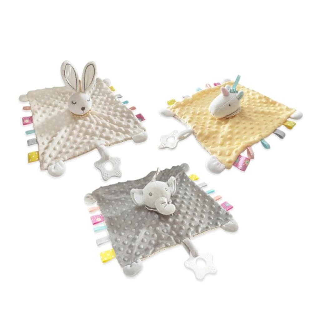 【Ocean Baby】動物捏捏安撫巾-小白兔/獨角獸/小象 嬰兒安撫巾 寶寶安撫巾 荳荳安撫巾(寶寶共和國)