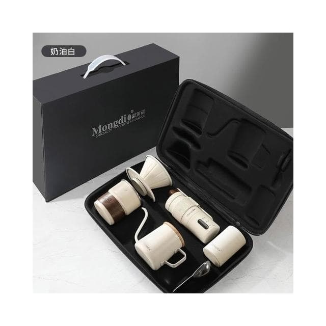 手沖咖啡壺套裝 戶外露營咖啡裝備便攜手磨咖啡機 生日禮物禮品 露營咖啡組 咖啡旅行組 手沖壺 手沖咖