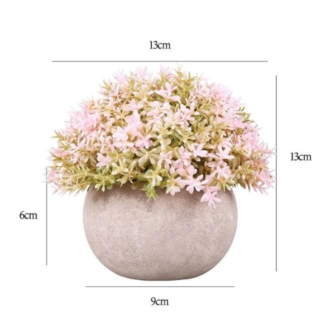 仿真盆栽 仿真植物 人造花 小盆栽 永生花盆栽 辦公室盆栽 水泥盆栽 北歐風裝飾 嬰兒淚