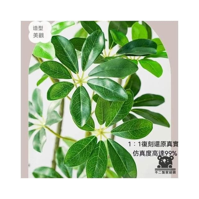 仿真綠植鴨腳木  仿真樹 仿生植物 高端輕奢擺件 盆栽擺件 簡約現代擺件 大型室內落地擺件