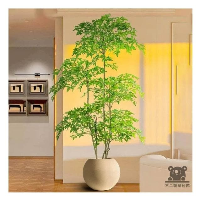 仿真植物 南天竹 落地盆栽 室內 仿生綠植 擺件 裝飾花假樹 塑料花 假花 裝飾花 仿真盆栽