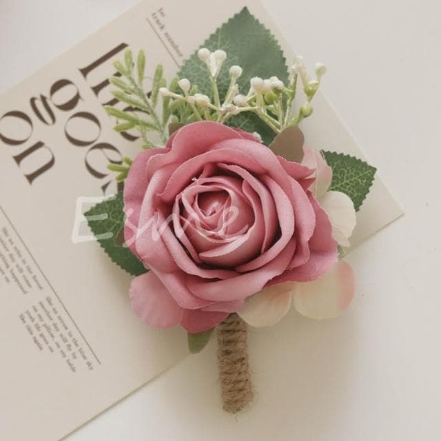 胸花 結婚胸花 藍色紅色粉色 婚禮胸花