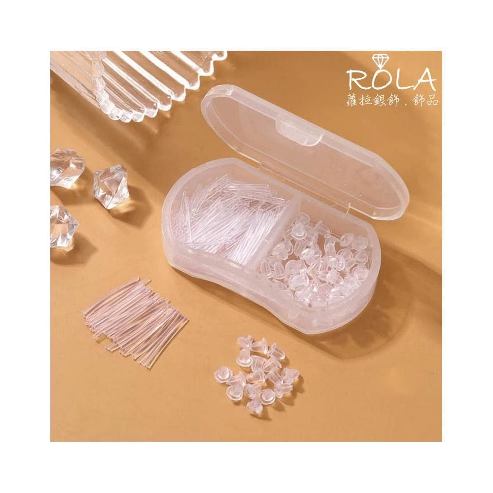 ROLA蘿拉銀飾.飾品 “現貨當天出”  矽膠耳塞耳堵 養耳棒防過敏隱形透明低調樹脂耳針