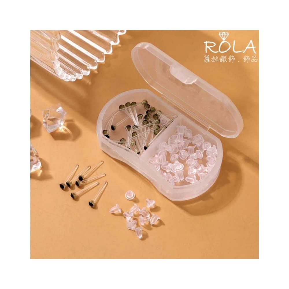 ROLA蘿拉銀飾.飾品 “現貨當天出”  矽膠耳塞耳堵 養耳棒防過敏隱形透明低調樹脂耳針