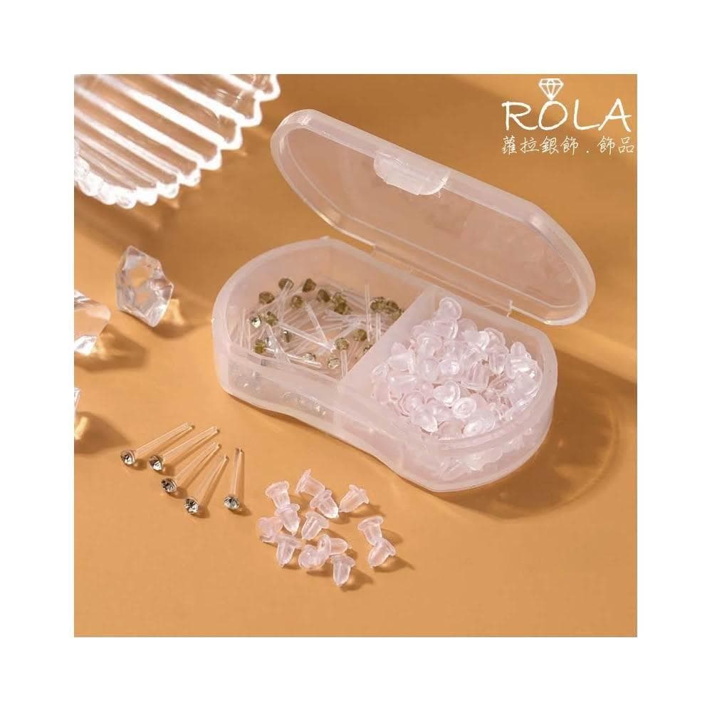 ROLA蘿拉銀飾.飾品 “現貨當天出”  矽膠耳塞耳堵 養耳棒防過敏隱形透明低調樹脂耳針