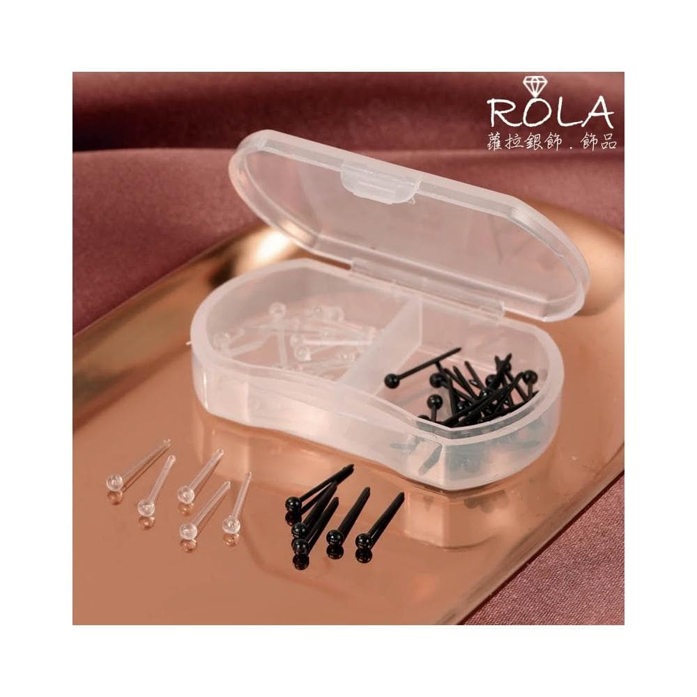 ROLA蘿拉銀飾.飾品 “現貨當天出”  矽膠耳塞耳堵 養耳棒防過敏隱形透明低調樹脂耳針