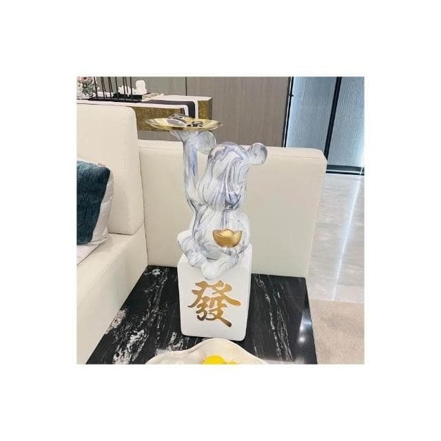 招財卡通擺件 暴力熊托盤 落地大擺件 客廳茶几 家居電視櫃 開業禮物 喬遷裝飾禮品 樹脂電視櫃 客廳茶几桌子