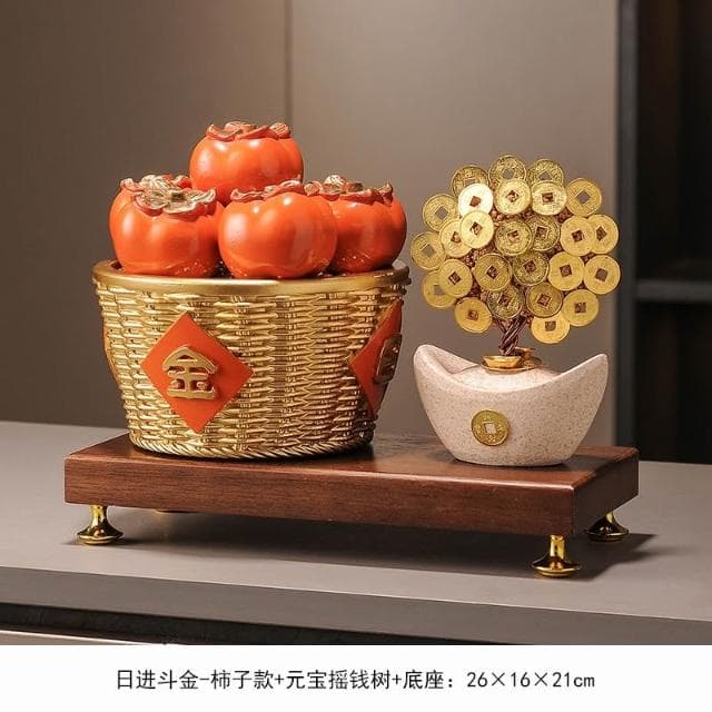 日進斗金擺件 元寶招財貓裝飾 客廳辦公室酒櫃高檔喬遷新居開業禮物 玄關擺件 招財擺飾 入厝禮物 家居
