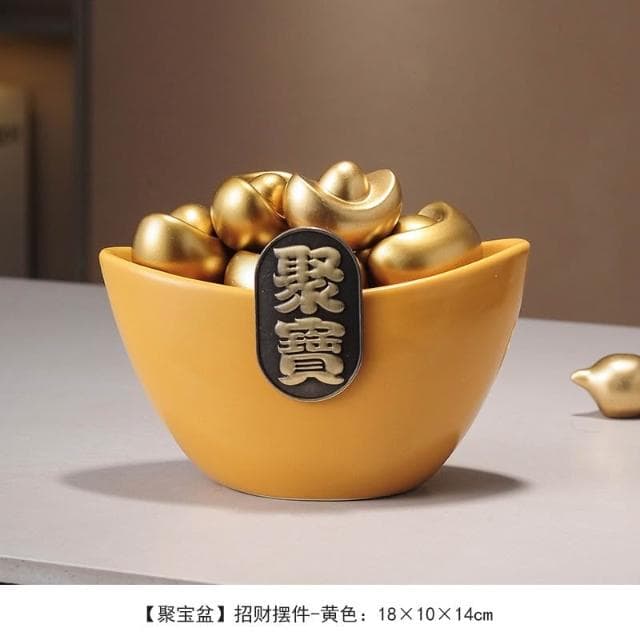 日進斗金擺件 元寶招財貓裝飾 客廳辦公室酒櫃高檔喬遷新居開業禮物 玄關擺件 招財擺飾 入厝禮物 家居