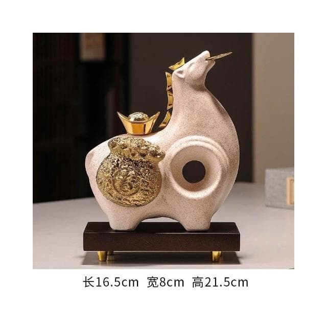 八方來財馬上有錢擺件 客廳酒櫃電視櫃辦公室桌面裝飾喬遷開業禮物 玄關擺件 招財擺飾 入厝禮物 家居裝