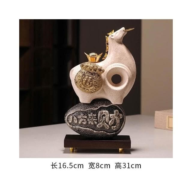 八方來財馬上有錢擺件 客廳酒櫃電視櫃辦公室桌面裝飾喬遷開業禮物 玄關擺件 招財擺飾 入厝禮物 家居裝