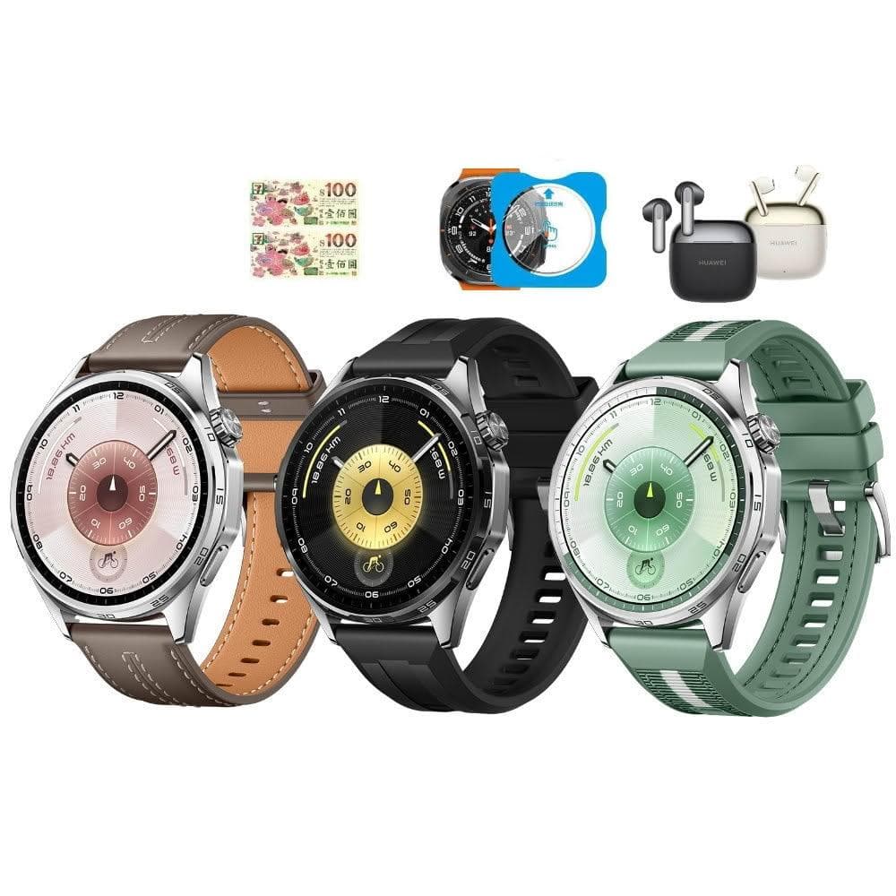 【HUAWEI 華為】HUAWEI 華為 WATCH GT6 46mm GPS 幾何時尚智慧手錶 贈FREE BUDS3 7-11禮券