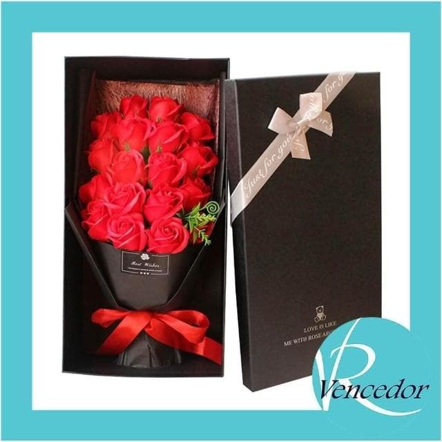【VENCEDOR】18朵香皂玫瑰花束 *1入 情人節 畢業送禮 禮盒