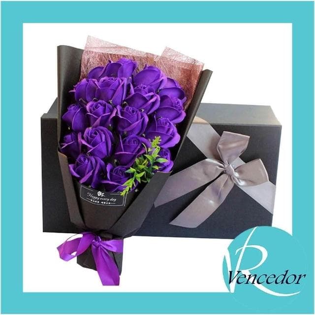 【VENCEDOR】18朵香皂玫瑰花束 *1入 情人節 畢業送禮 禮盒