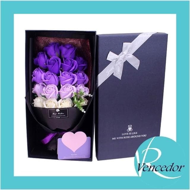 【VENCEDOR】18朵香皂玫瑰花束 *1入 情人節 畢業送禮 禮盒