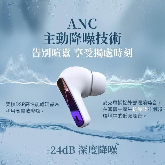 T30 ANC主動式降噪無線耳機(HIFI音質 藍芽耳機 無線雙耳耳機 藍牙耳機 降躁耳機 翻譯耳機)