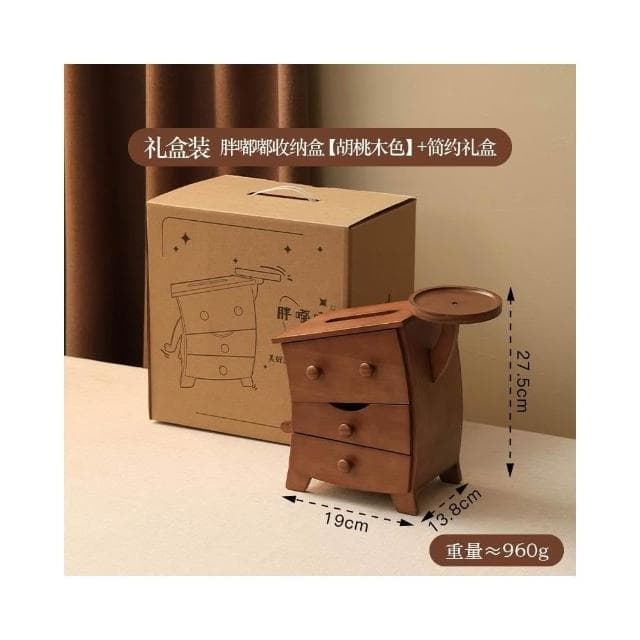 實木紙巾盒 創意客廳擺件 喬遷禮物置物盒 桌面木質收納盒 可愛造型玄關收納盒 全實木儲物盒 多層置物