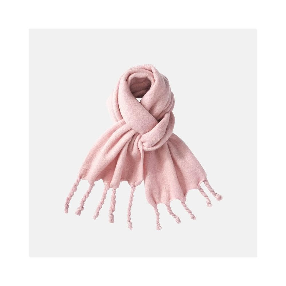 梵花 藍色毛絨圍巾女冬季加厚百搭保暖韓系氛圍感披肩圍脖