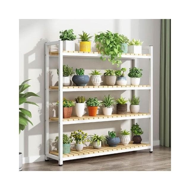 實木鐵藝花架 多肉綠蘿花盆架 客廳多層花卉置物架 室內植物架 可定製花架台 置地式花架 盆栽架 客廳