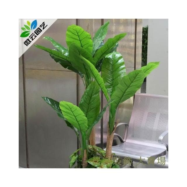 仿真綠植  龜背葉 琴葉榕 芭蕉樹仿真植物盆栽客廳假樹塑料大型裝飾椰子綠植仿真樹落地盆景