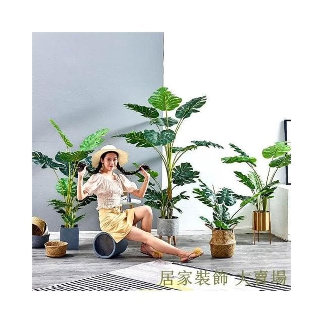 仿真綠植 樹 龜背葉 琴葉榕 大型北歐風仿真植物落地旅人蕉盆景室內裝飾盆栽網紅綠植擺件假樹